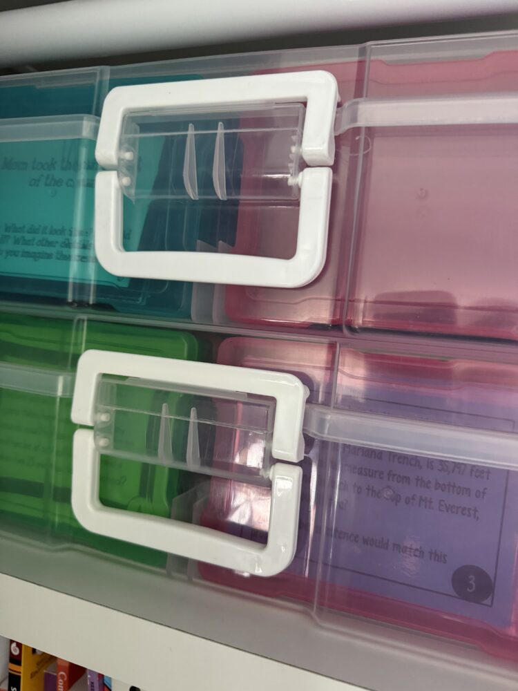 task card storage--easily one of my favorite things for organization