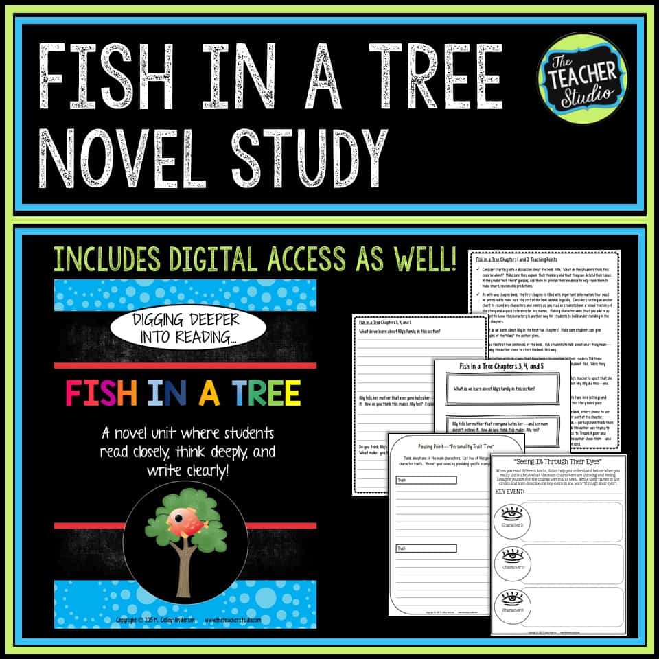 Fish in a Tree Novel Study and Fish in a Tree lessons