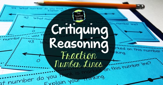 fraction number lines, critiquing reasoning, teaching fractions, fraction activities, fraction lessons