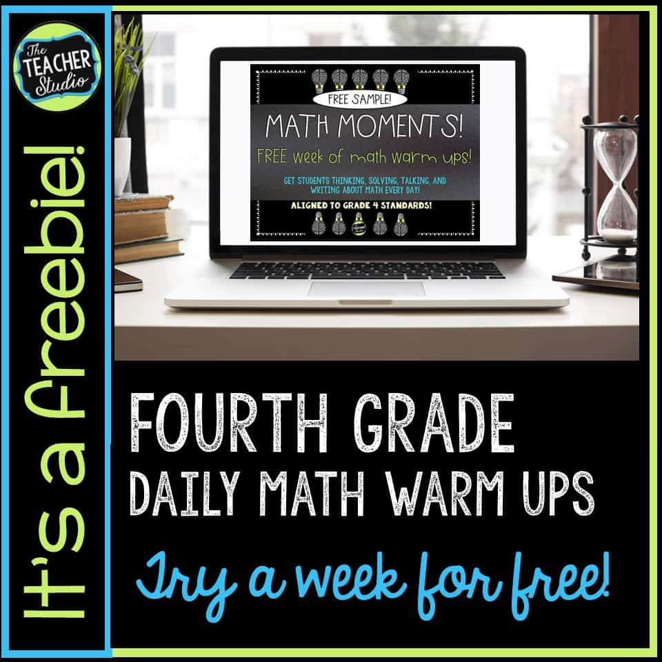 math warm-ups, fourth grade math, 4th grade math, problem solving, Google Classroom, math challenges, math bellringers