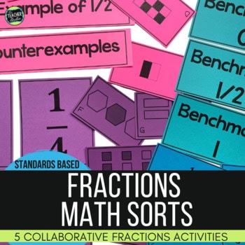 5 Fractions Math Sorts - Comparing Fractions - Equivalent Fractions - And More!