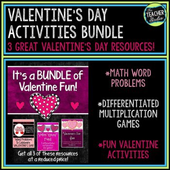 Valentine's Day Activities Bundle:  Valentine's Math Activities and More!
