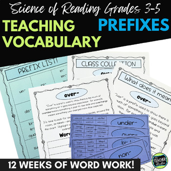 Teaching Prefixes - A Science of Reading Phonics and Vocabulary Unit - Word Work