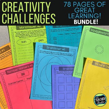 Creative Thinking Activities and Printables - Teaching Creativity BUNDLE