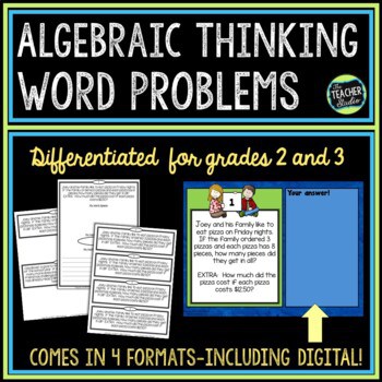 Algebraic Thinking Word Problems: Grade 2-3 Story Problems | Distance Learning