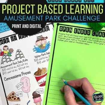 PBL Problem Solving Math Project - The Amusement Park - Print & Digital