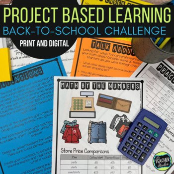 PBL Problem Solving Math Task - Back to School Shopping - Print and Digital