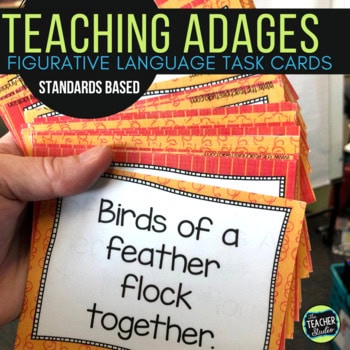 Adages: Teaching Figurative Language Task Cards