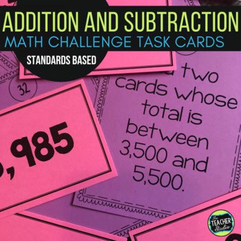 Addition with Regrouping and Subtraction with Regrouping Math Challenge Tasks