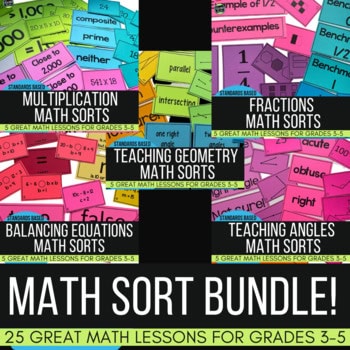Math Sorts - 25 Math Lessons to Improve Math Talk & Find Math Misconceptions