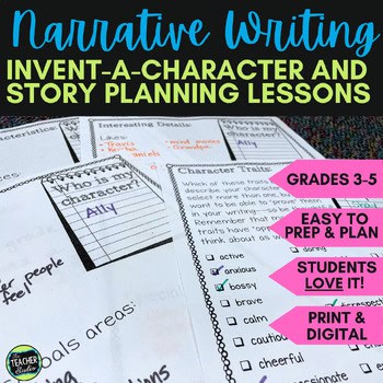 Narrative Writing Toolkit - Create Characters & Write a Story - Print & Digital