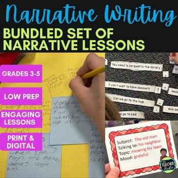 Narrative Writing and Writing Dialogue for Grades 3-  5 BUNDLE