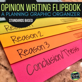 5 Paragraph Opinion Essay Organizer - Opinion Writing Flipbook - Opinion Lessons