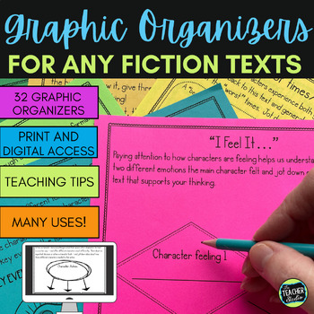 Reading Graphic Organizers - Fiction Texts Reading Responses - Print & Digital
