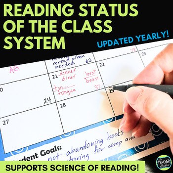 Reading Status of the Class and Reading Assessment Notes - Science of Reading