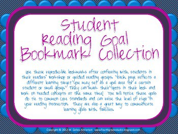Reading Goal Student Bookmarks