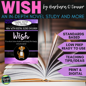 "Wish" Novel Study and Teaching Guide - Print and Digital Options
