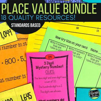 Place Value Activities Bundle - 18 Place Value & Number Sense Activities / Games