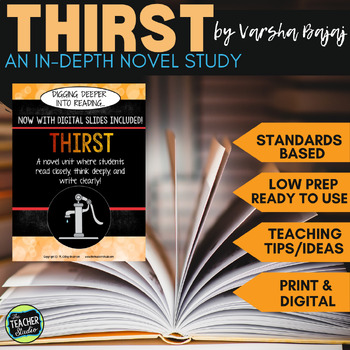 Thirst Novel Study and Teacher's Guide - print and digital