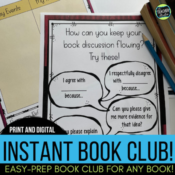 Instant Book Club - Plan for Easy Literature Circles  - Print and Digital