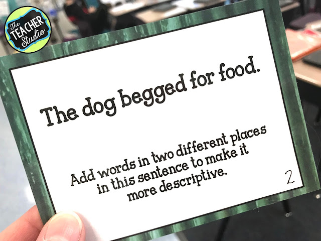 Improving sentence writing by adding descriptive details