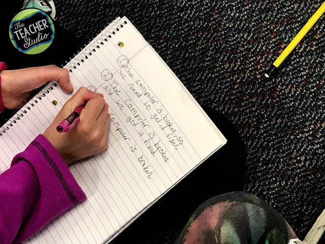 Short writing lessons to build quality sentences