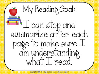 reading learning targets