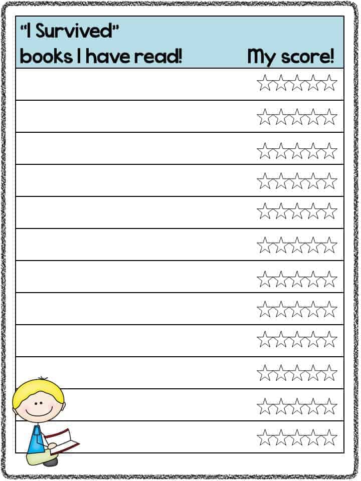 I Survived printables