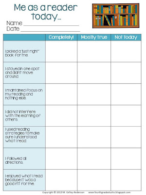 student self assessment reading