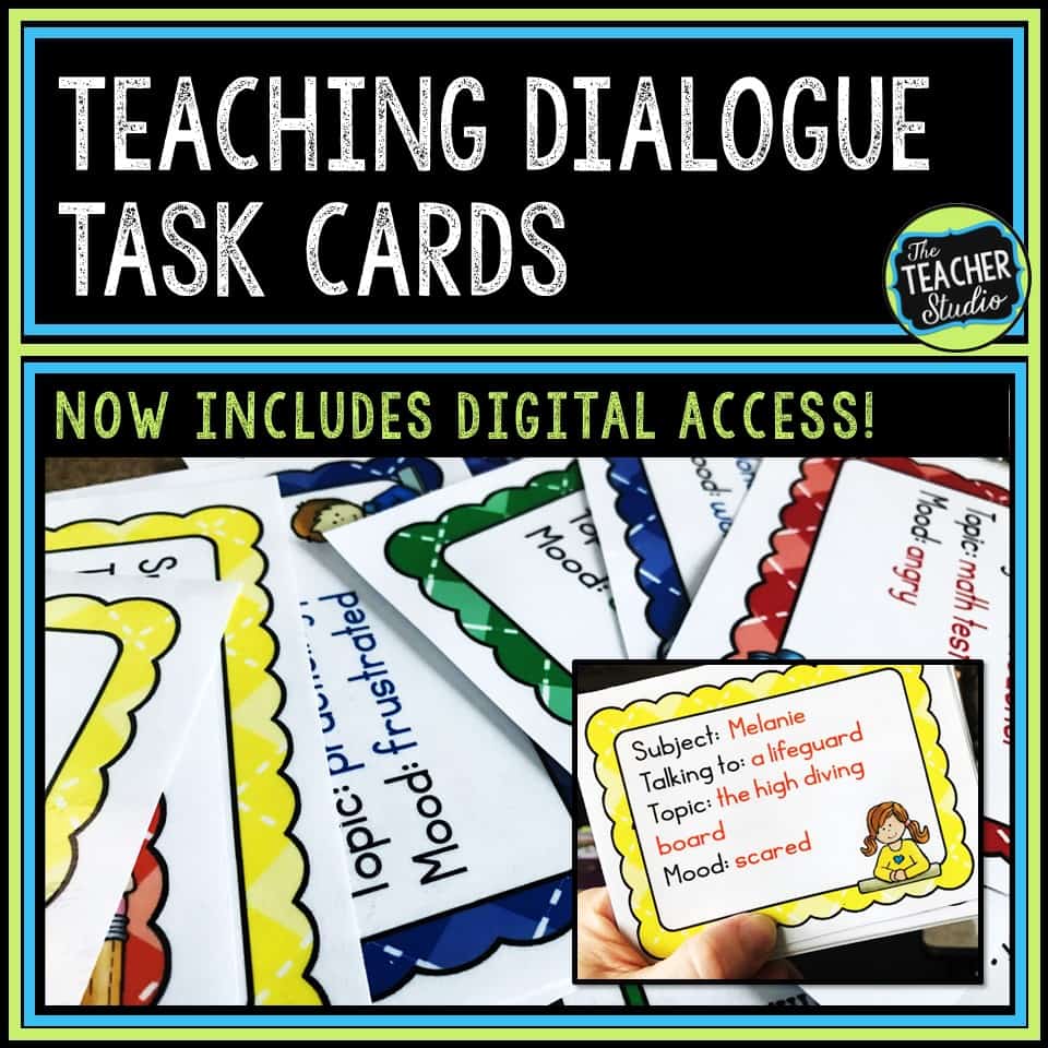 Teaching writing and punctuating dialogue