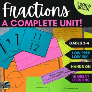 Fractions Unit - Fraction Activities - 3rd Grade - 4th Grade Fractions Lessons