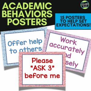 Academic Behavior & Learning Habits Posters - Classroom Expectations for Success